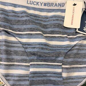 Lucky Brand Lot Of 5 Underwear Panties XL New NWT Blue, Gray and Peach